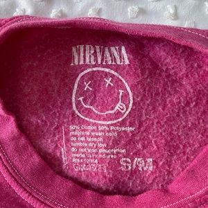 Urban Outfitters Nirvana sweatshirt pink size s/m NEW without tags